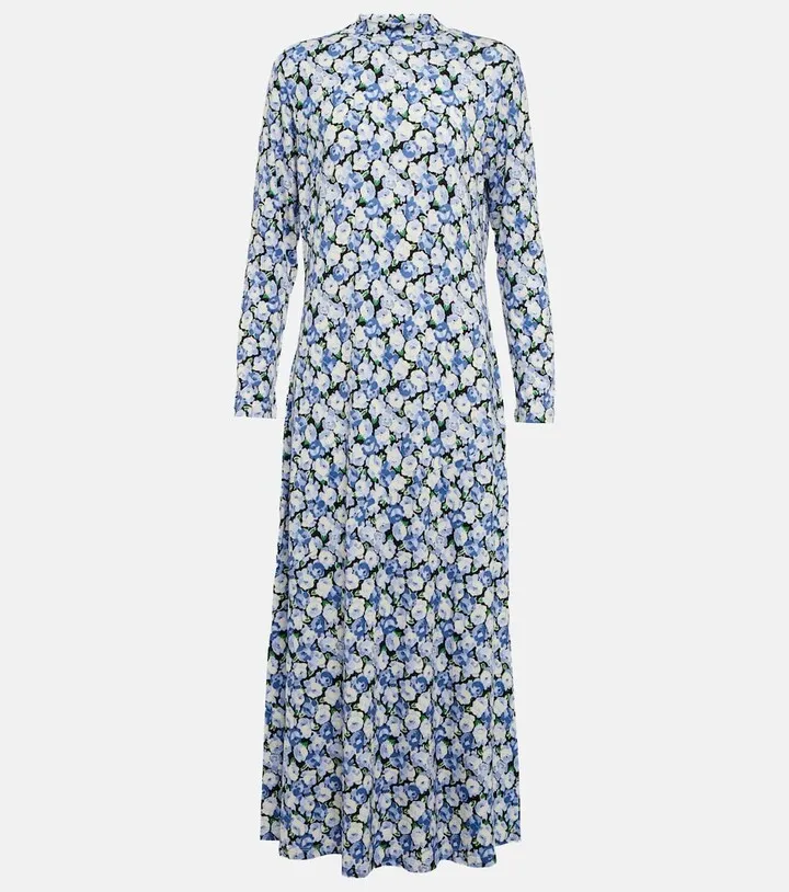 Elise floral crepe midi dress