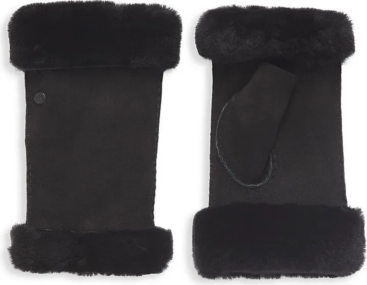 Shearling Fingerless Gloves