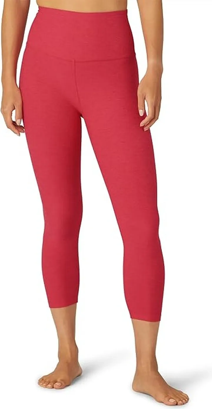 Beyond Yoga Spacedye High Waisted Capri Legging (Paradise Coral Heather) Women's Casual Pants