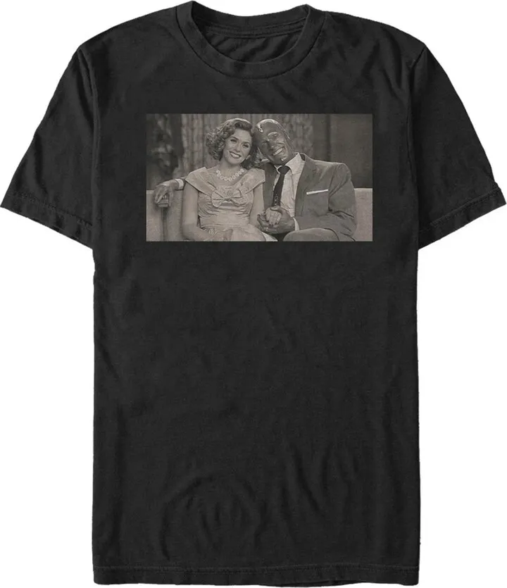 Men's Marvel WandaVision Perfect Couple T-Shirt - Black - Medium