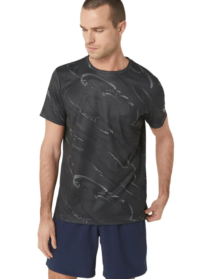 Suminagashi Motif Print T-Shirt