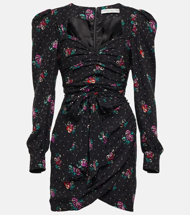 Floral silk minidress