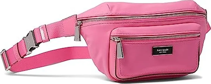Kate Spade New York Sam Icon Nylon Medium Belt Bag (Pink Cloud) Wallet