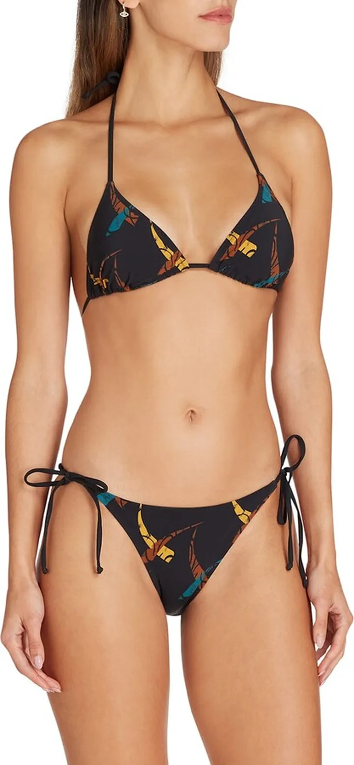 Lisbon Printed Side-Tie Bikini Bottoms