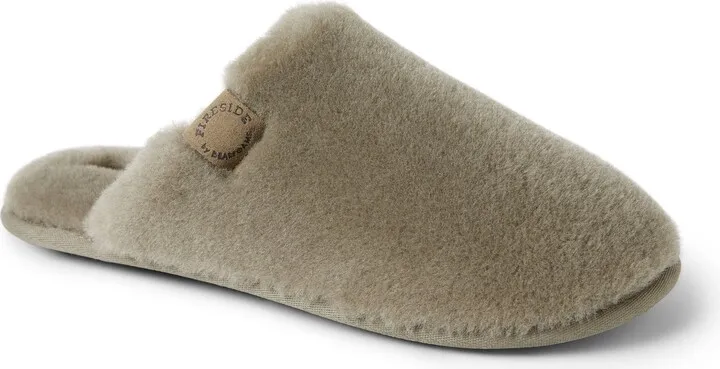 Dearfoams Men's Fireside Broome Genuine Shearling Scuff
