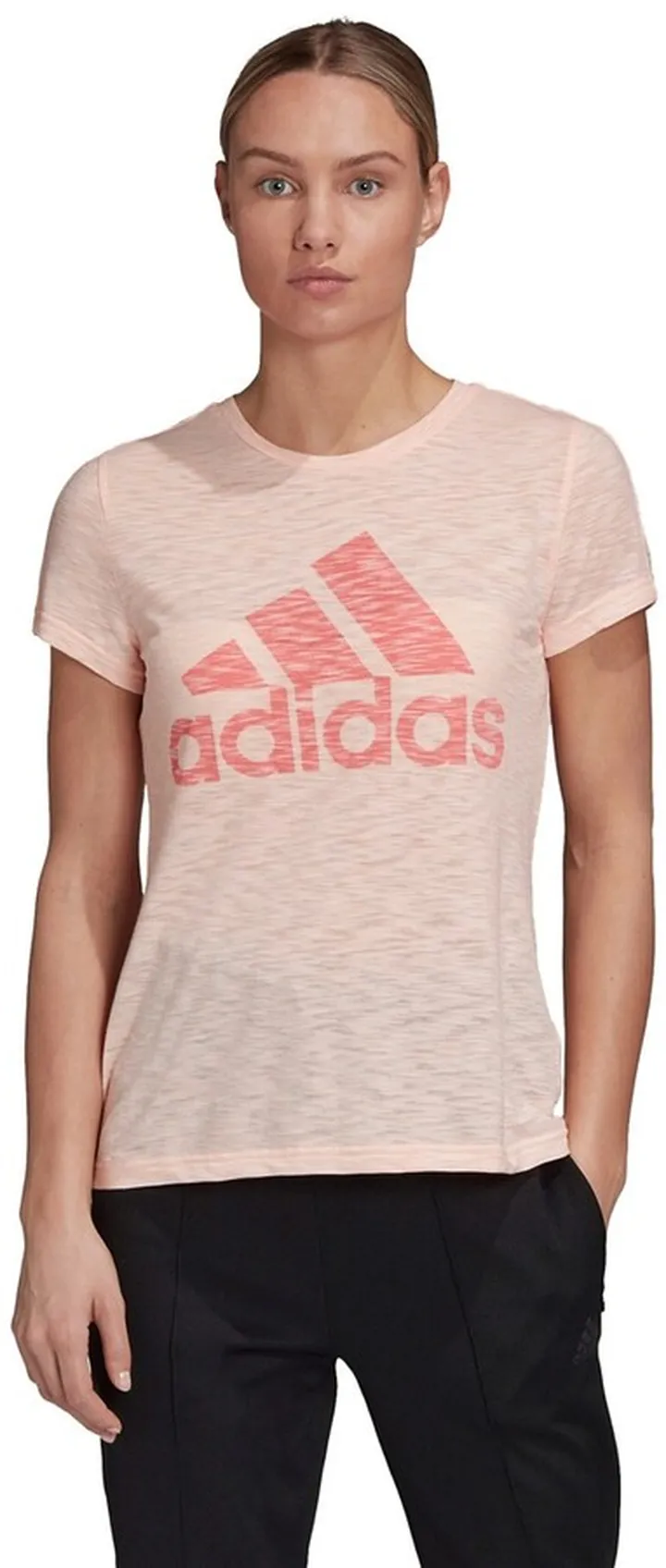 adidas Sportswear winners logo t-shirt in peach