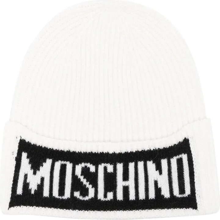 Intarsia-Logo Knit Beanie