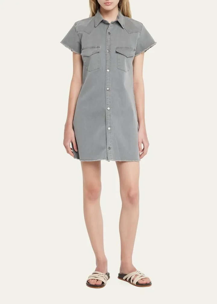 Oakley Western Twill Mini Shirtdress