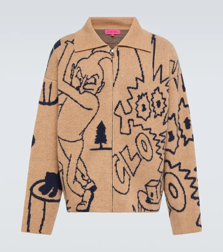 Cartoon jacquard cashmere sweater