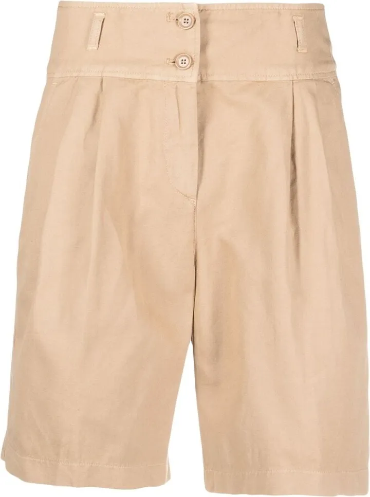 Pleated-Detail Bermuda Shorts
