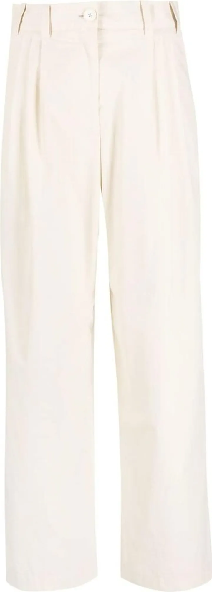Pleat-Detail High-Waisted Trousers