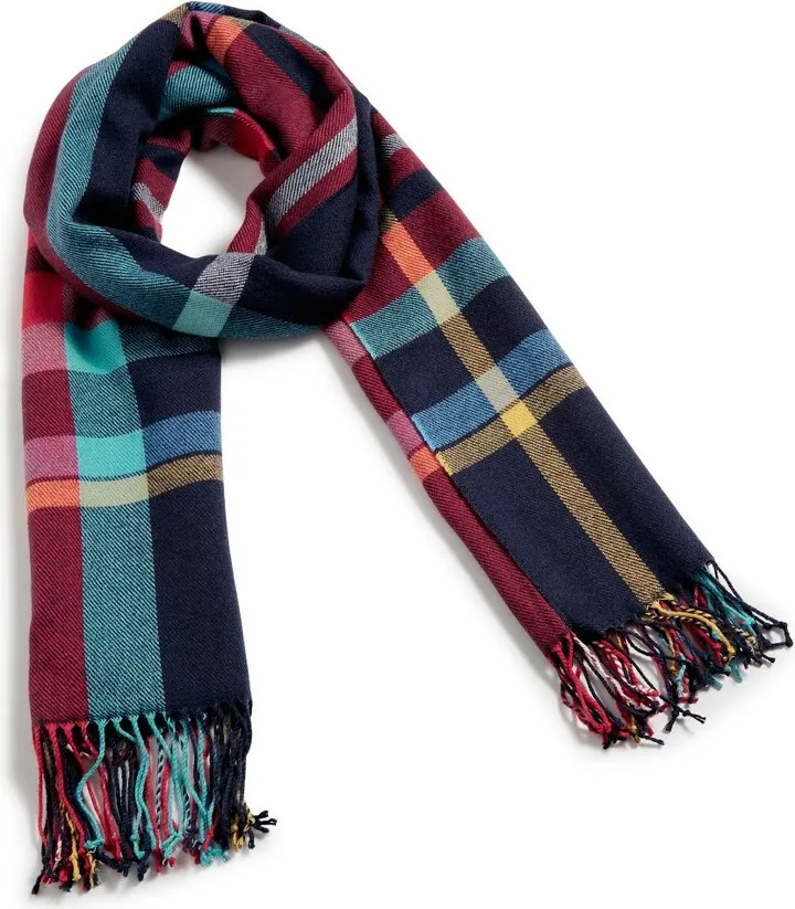 Vera Bradley Women's Plaid Blanket Scarf Tartan Plaid