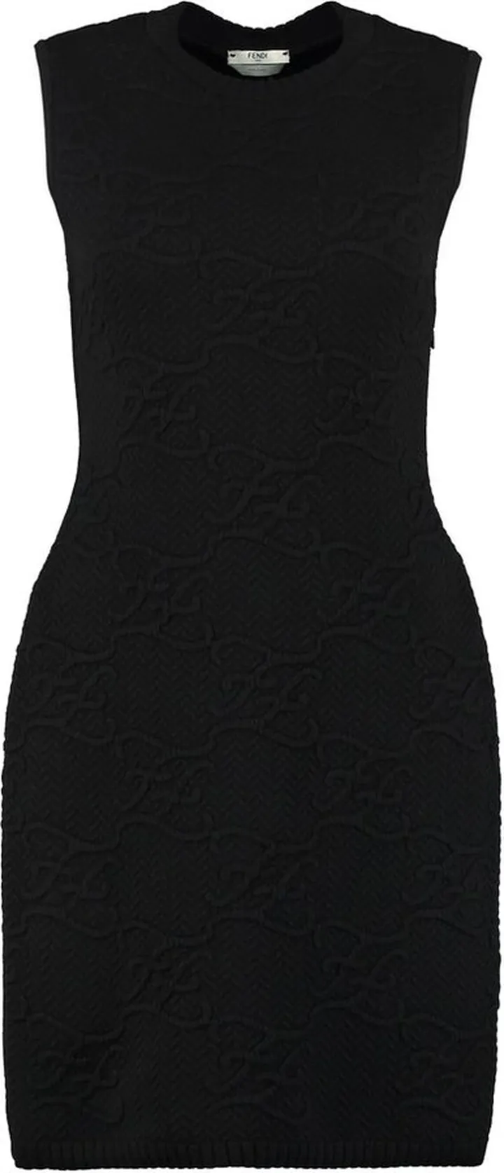 Fendi FF Karligraphy Jacquard Sleeveless Dress