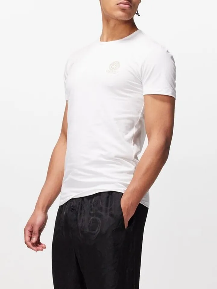 Pack Of Two Medusa-print Cotton-blend T-shirts
