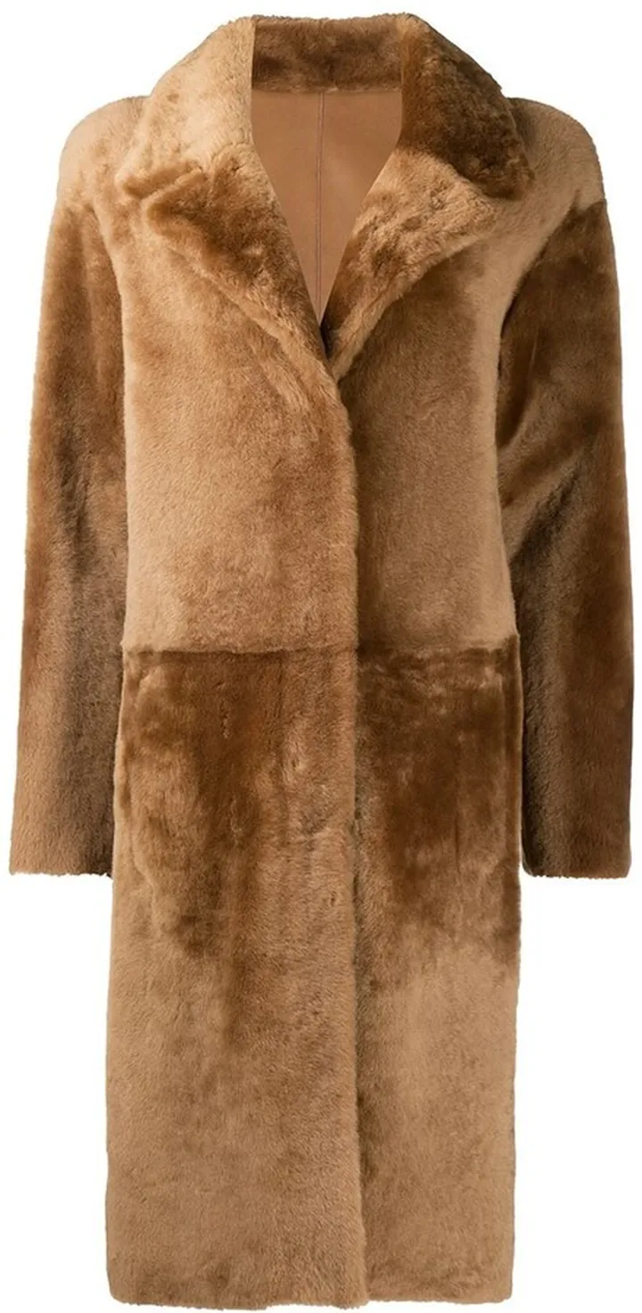 Textured Shearling Coat