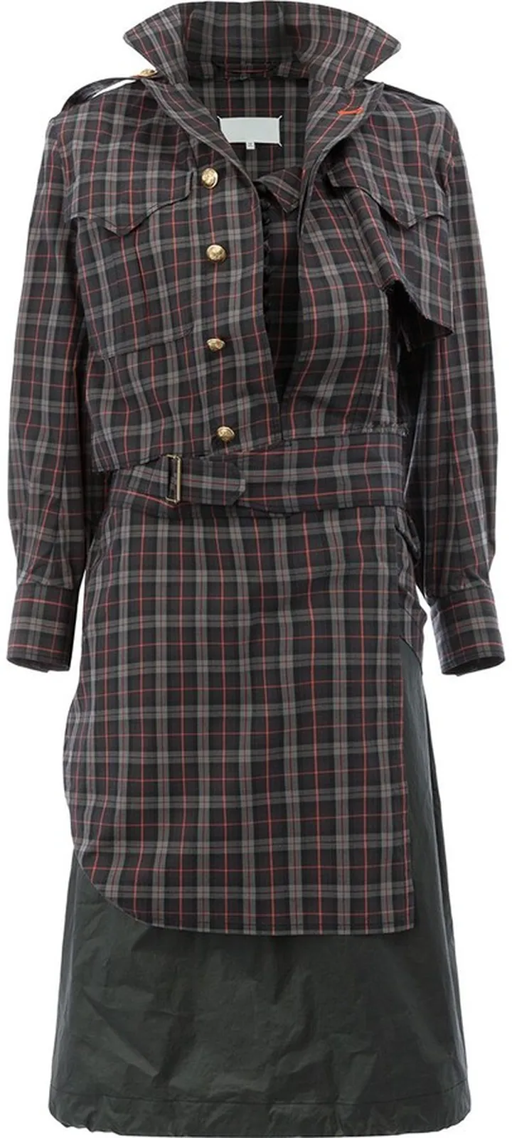 Deconstructed Plaid Dress