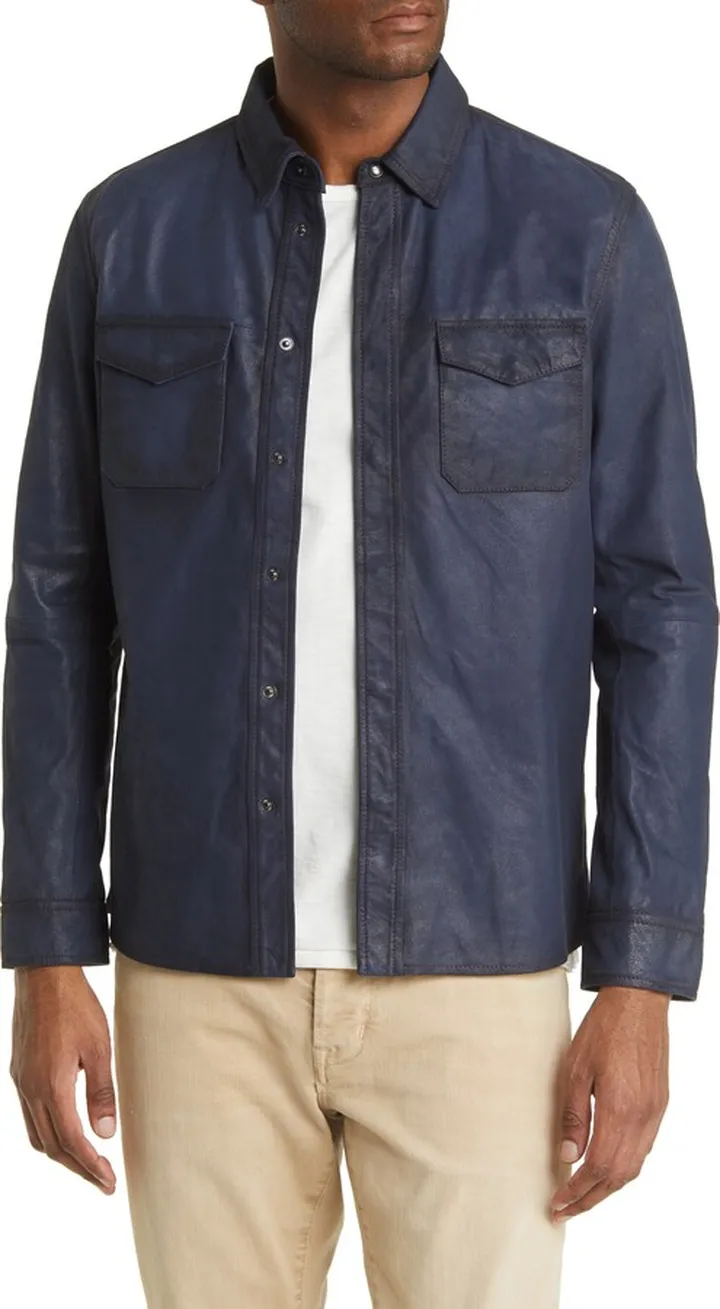 Izzy Leather Shirt Jacket