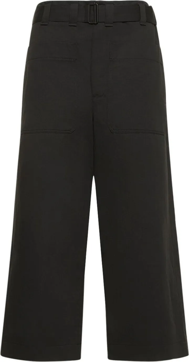 Belted crop pocket pants