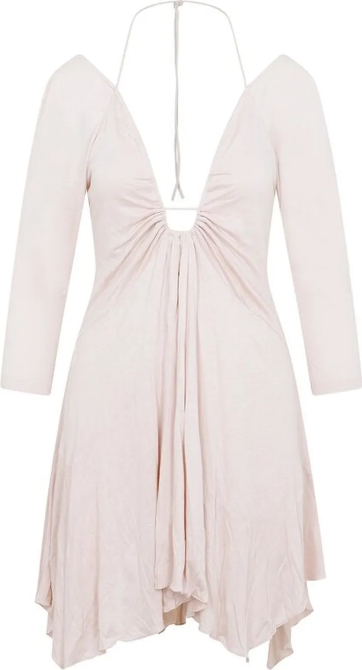 Isabel Marant Fabuela HandkerChief-Hem Halterneck Dress