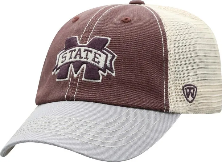 Men's Top of the World Maroon Mississippi State Bulldogs Offroad Trucker Snapback Hat