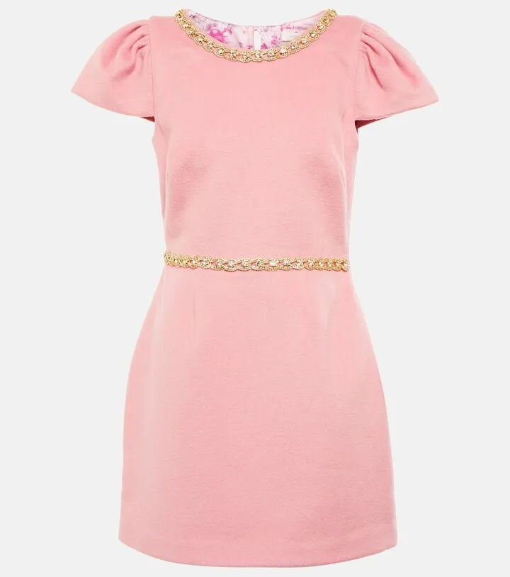 Toinette wool-blend minidress