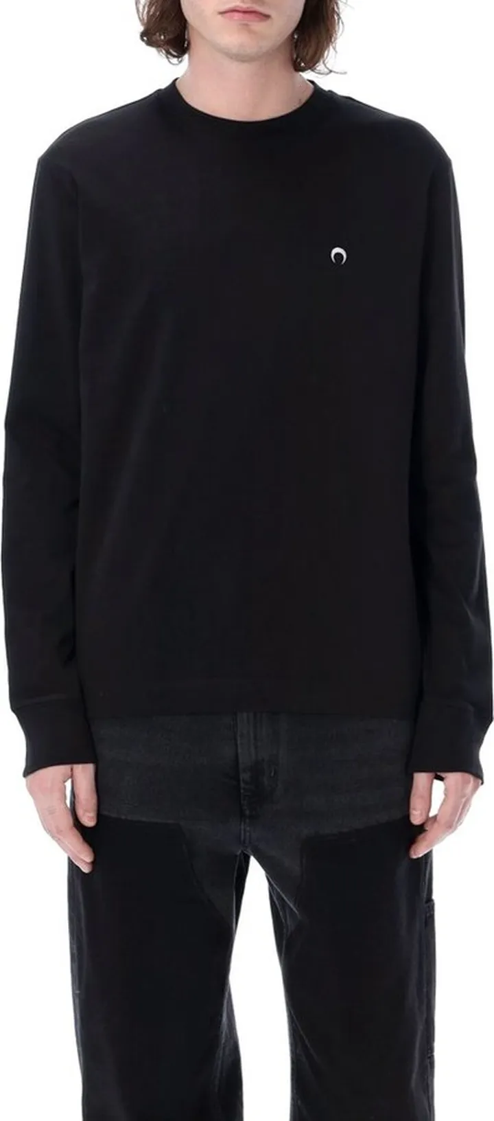 Marine Serre Moon Embroidered Long-Sleeved T-Shirt