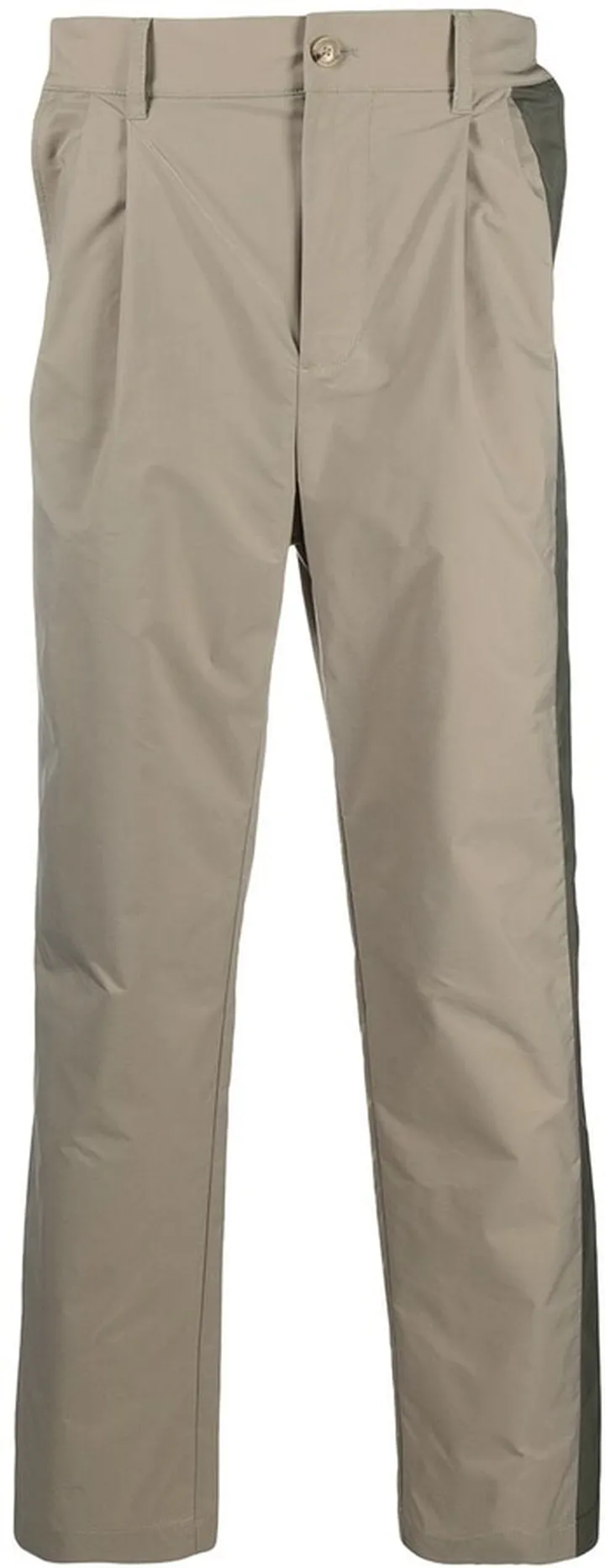 Pleat-Detail Straight-Leg Trousers