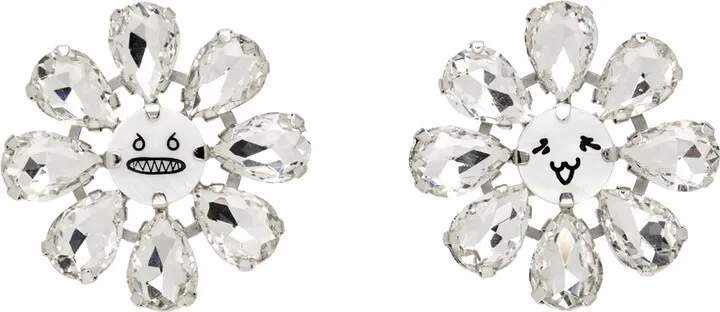 Charles Jeffrey Loverboy Silver Crazy Daizy Earrings