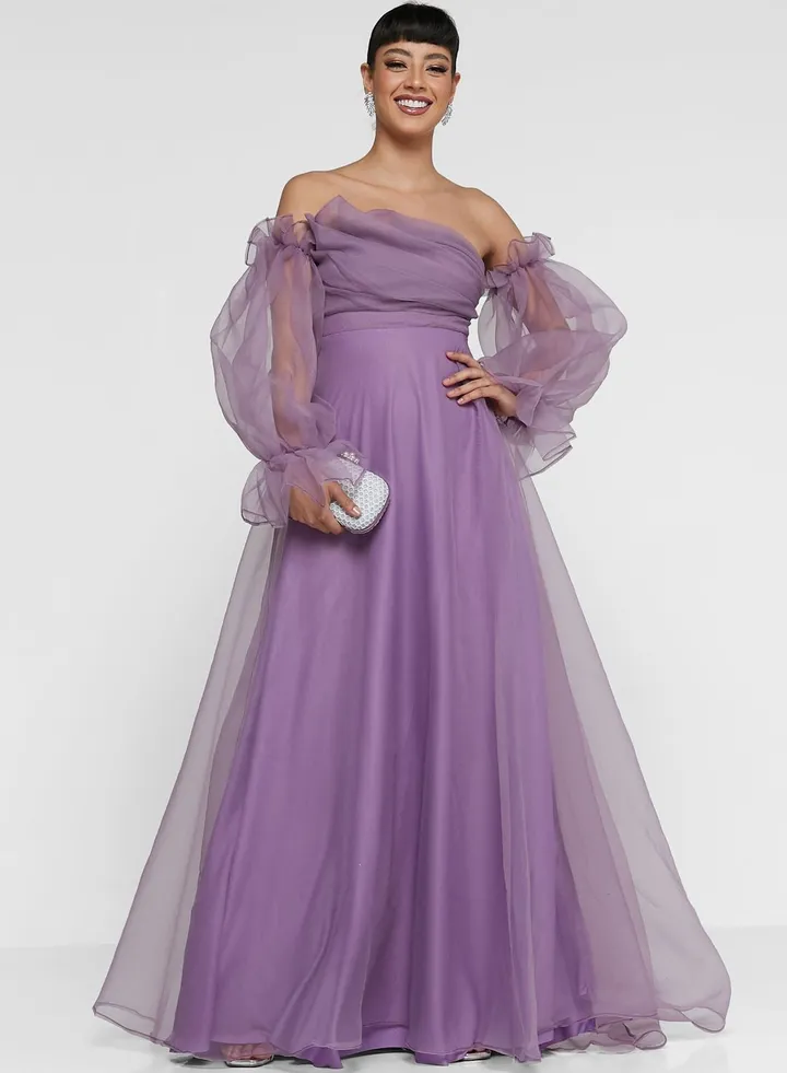 Tulle Off Shoulder Dress