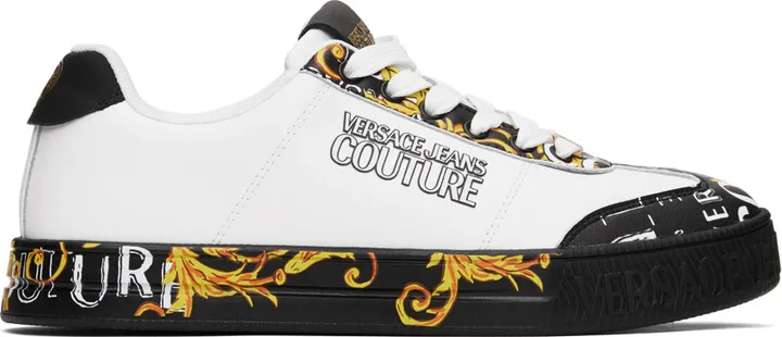 Versace Jeans Couture White Court 88 Sneakers