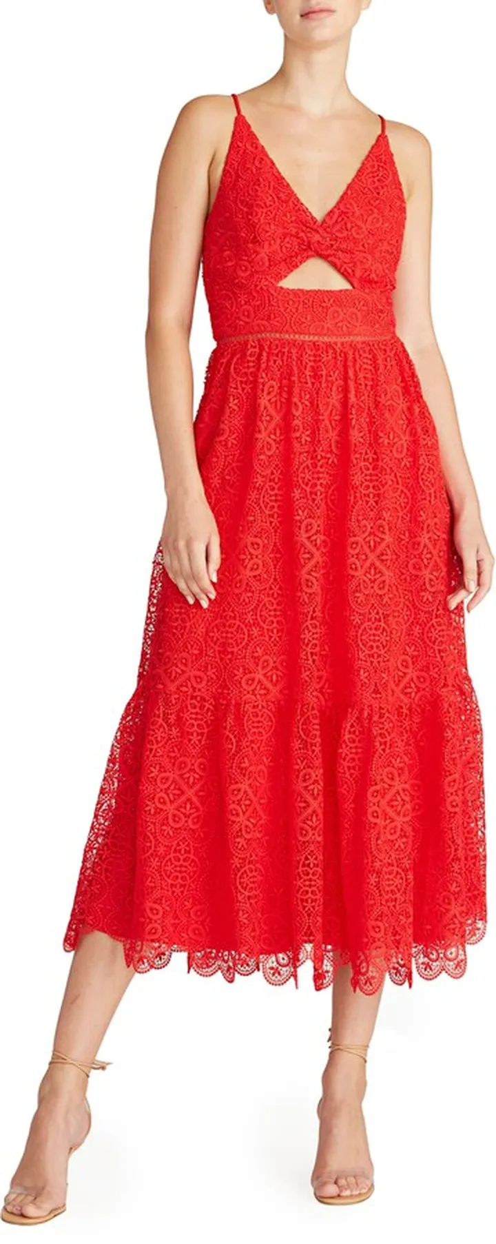 Cutout Lace Midi Dress