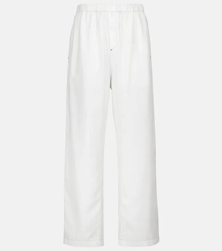 Release 07 high-rise straight silk pants