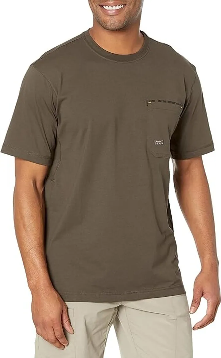 Ariat Rebar Workman Buzz Saw Graphic T-Shirt (Wren) Men's Clothing