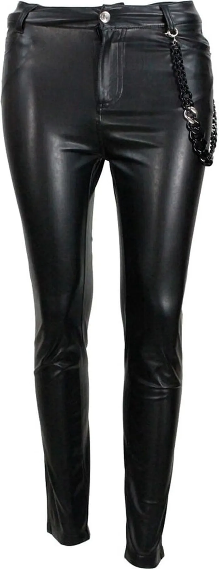 Slim Faux Leather Trousers