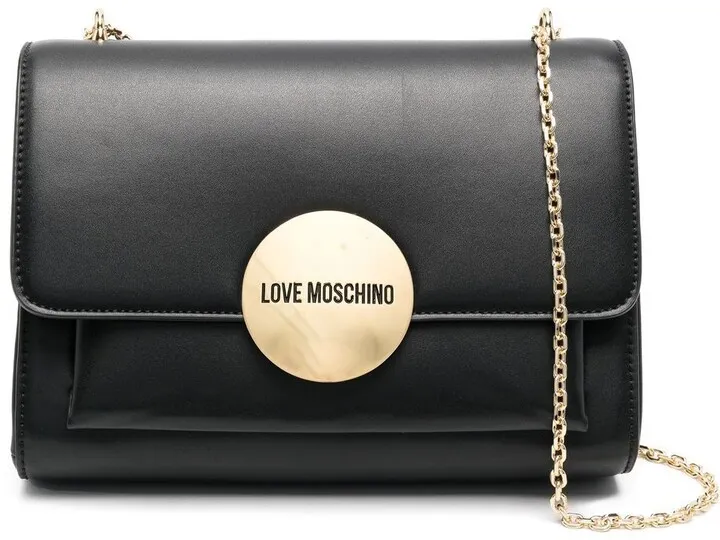 Engraved-Logo Shoulder Bag