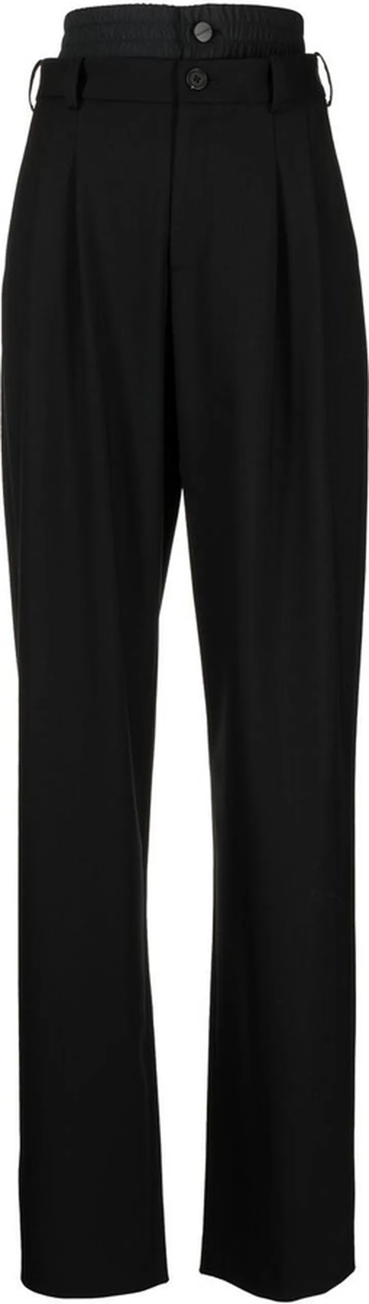 Double-Waist Straight-Leg Trousers