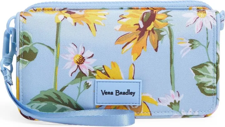 Vera Bradley Women's RFID Compact Crossbody Bag Sunflower Sky