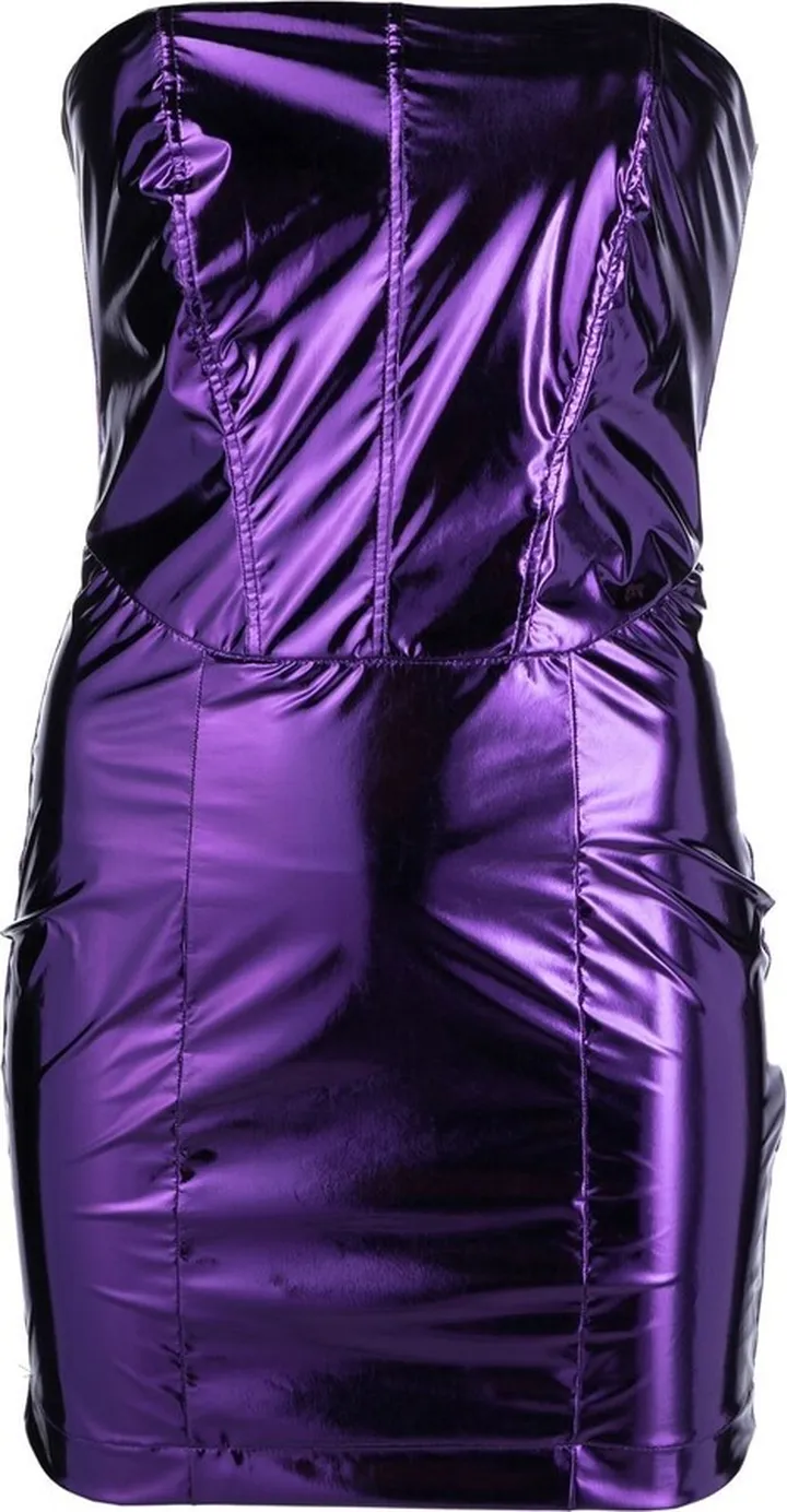 Abito bustier laminato dress