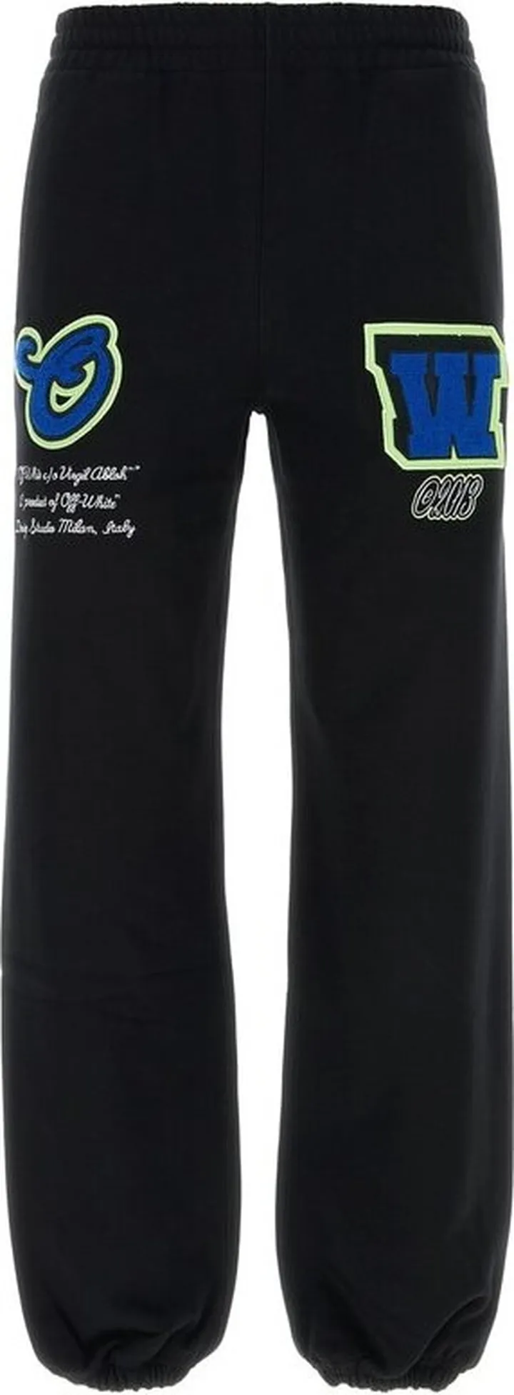 Off-White Logo Flocked Straight Leg Trousers