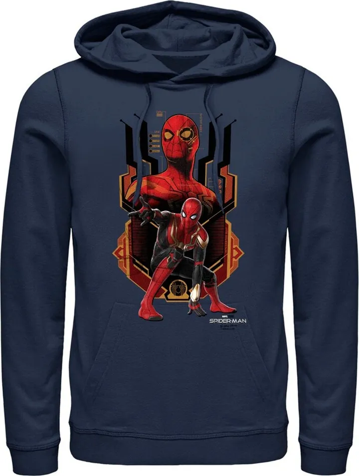 Men's Marvel Spider-Man: No Way Home Integrated Suit Pull Over Hoodie - Navy Blue - Small