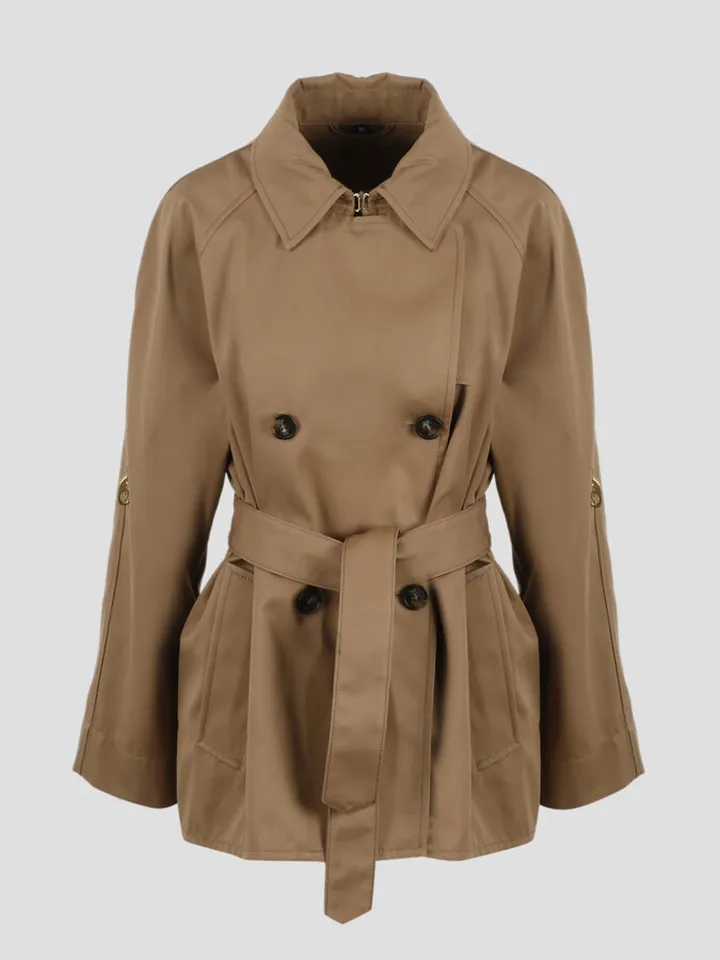 Double-breasted Short Trench Coat