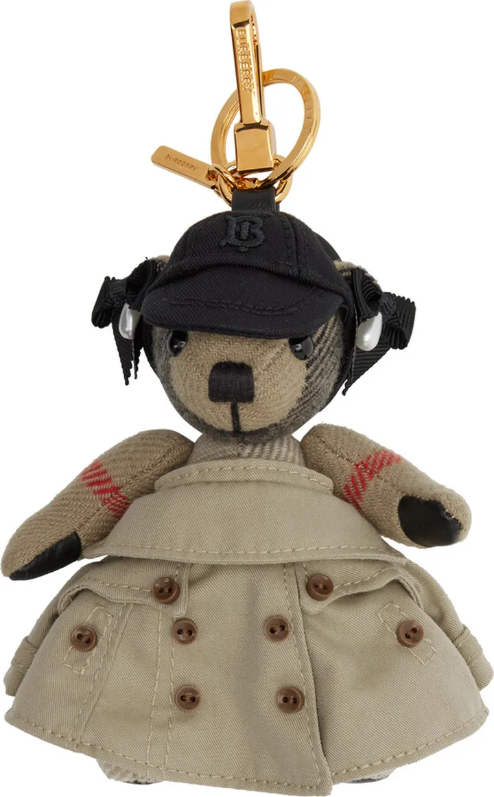 Burberry Beige Thomas Bear Trench Gown Keychain