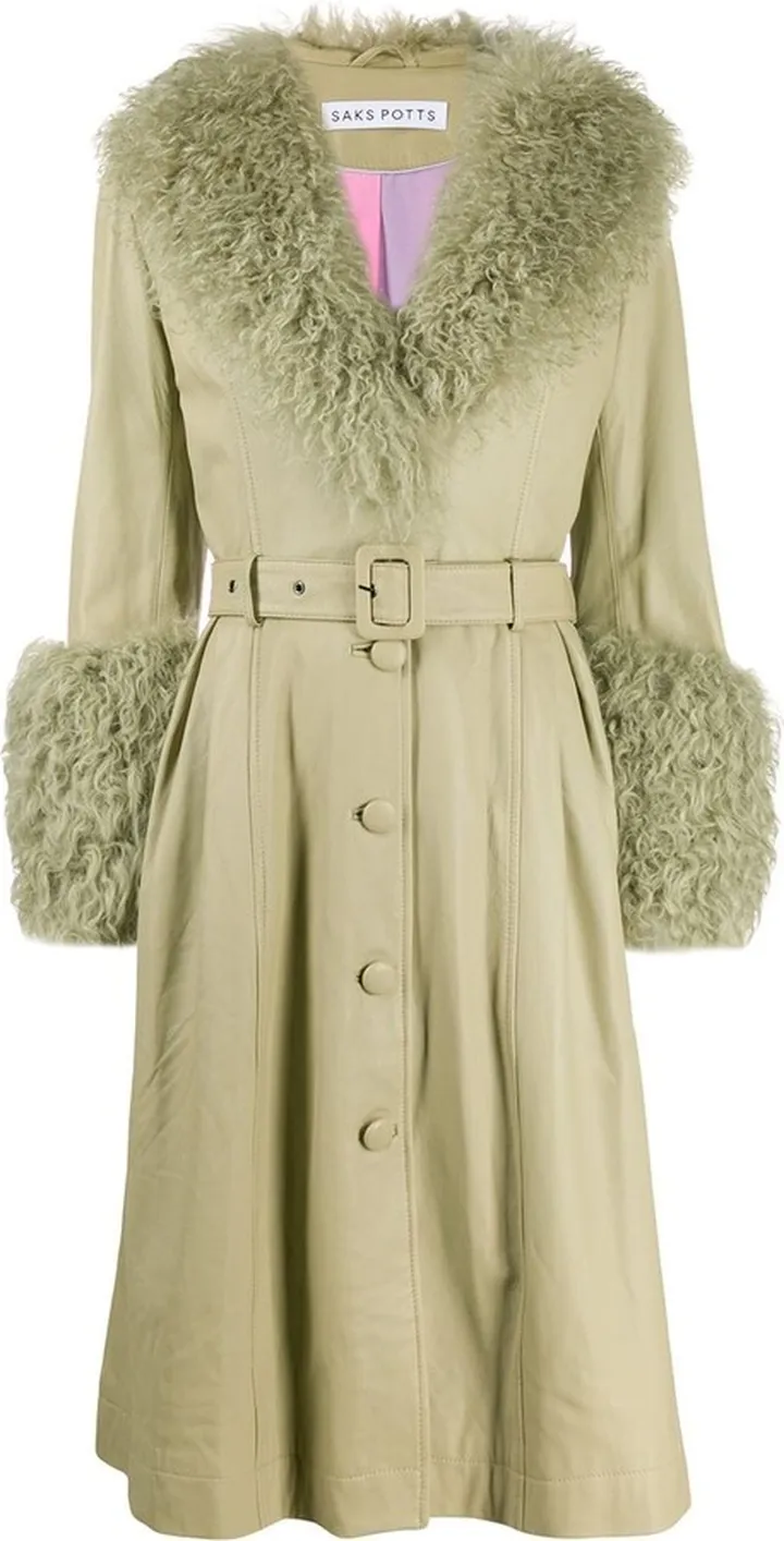 Foxy long belted coat