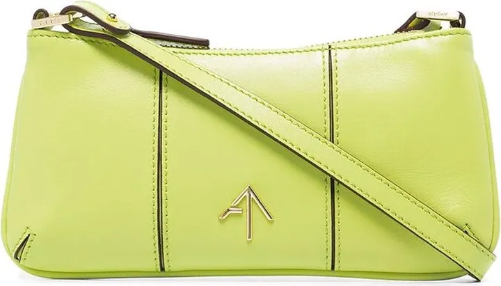 Manu Atelier Tonal Stitched Mini Pita Shoulder Bag