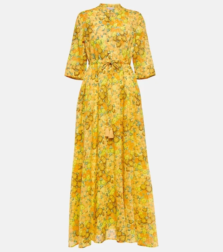 Floral cotton shirt dress