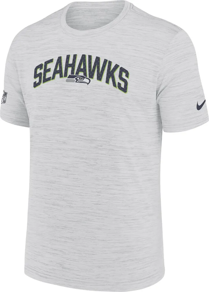 Nike Men's Dri-FIT Velocity Athletic Stack (NFL Seattle Seahawks) T-Shirt in White