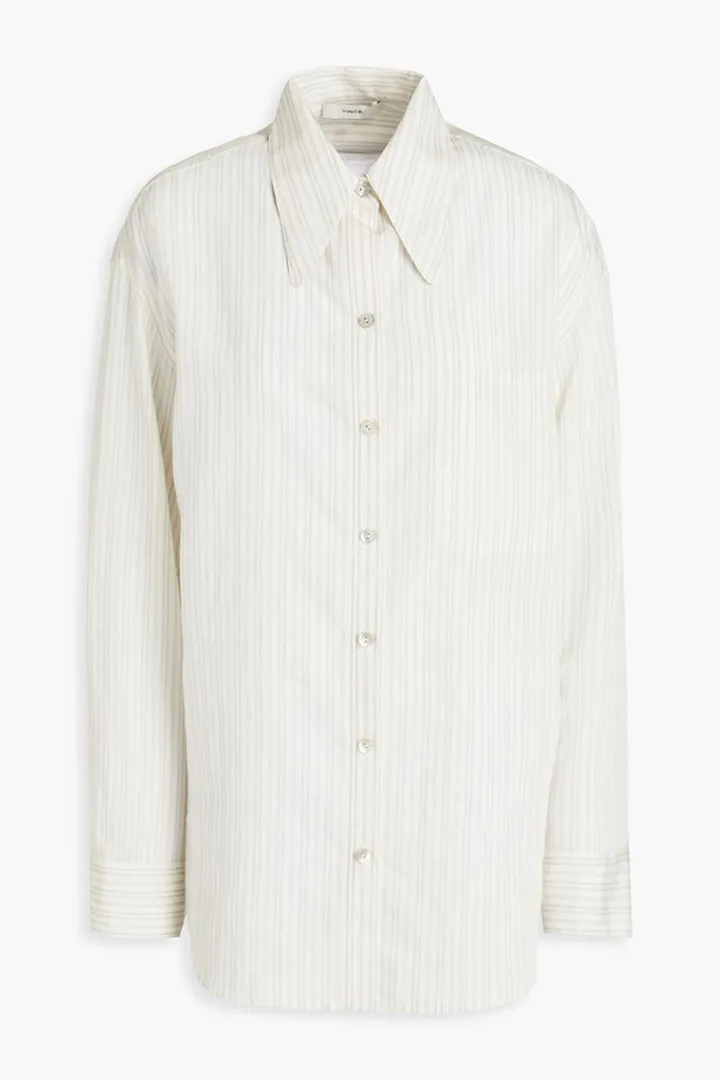 Striped twill shirt