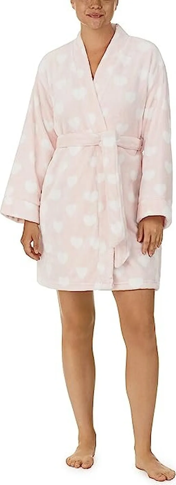 Kate Spade New York Chenille Wrap Robe (Geo Heart Pink) Women's Pajama
