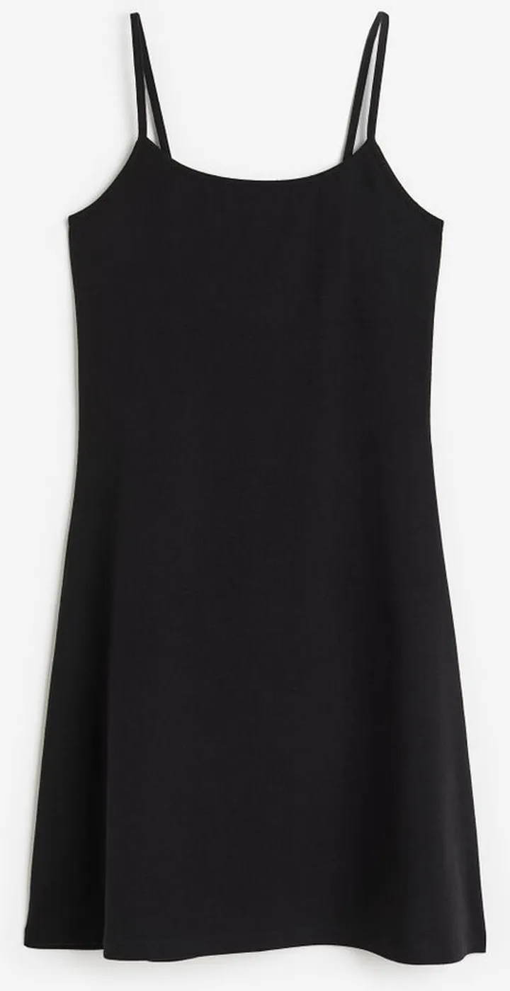 Flared-skirt Jersey Dress