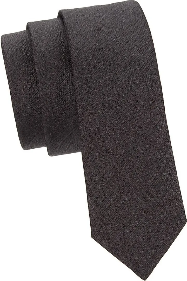 Cube Logo Silk Jacquard Tie